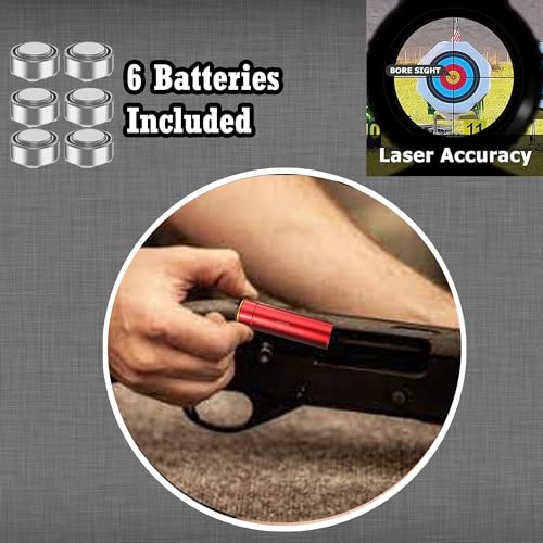 Gotical Red Dot Laser Bore Sighter for 20 Gauge Shotguns with Batteries