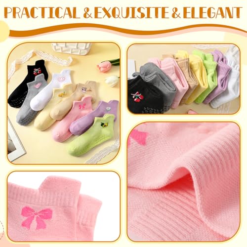 Non-Slip Pilates Yoga Socks for Women - 8-Color Ankle Set