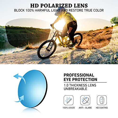 Polarized Sports Sunglasses - Lightweight Black Frame/Smoke Lens