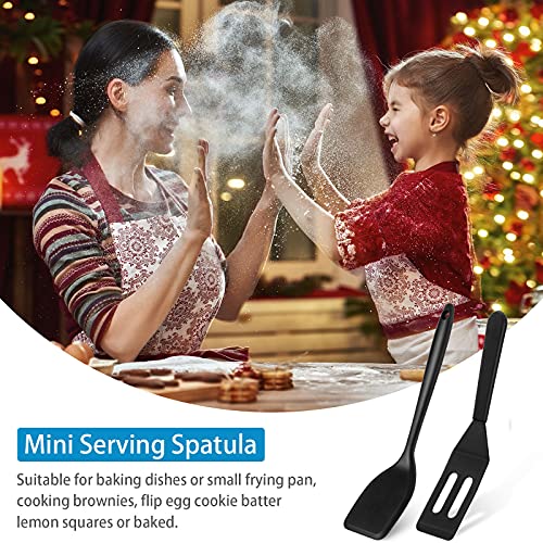 Mini Silicone Brownie Spatula Set - 2 Pieces, Black
