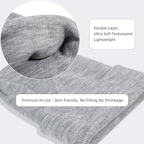 Warm Knit Cuffed Beanie Hat - One Size / Khaki