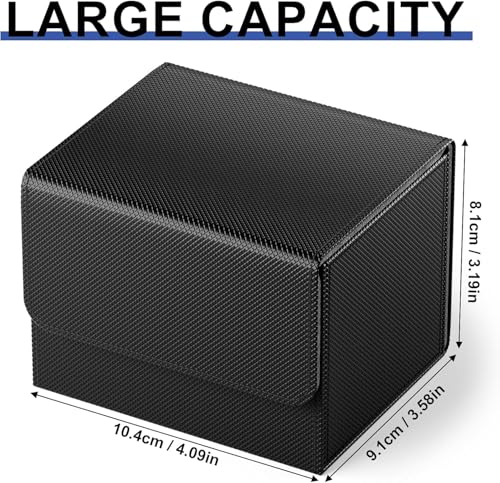 4-Pack Magnetic Closure Card Deck Box for MTG & TCG Cards with Dividers