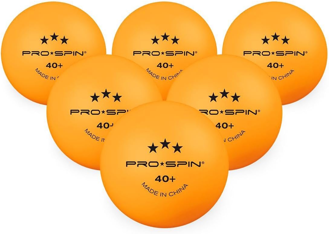PRO-SPIN Ping Pong Balls - 3-Star Premium Orange Table Tennis Balls | High-Performance 40+ ABS Quality