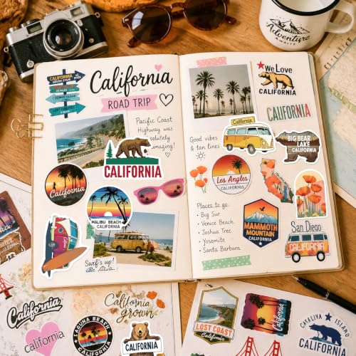 50PCS California Stickers - Waterproof Vinyl Decals