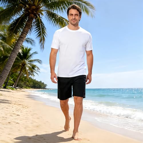IRUD Men’s X-Large White UPF 50+ Sun Rash Guard Swim Shirt - Quick-Dry SPF Fishing Tee
