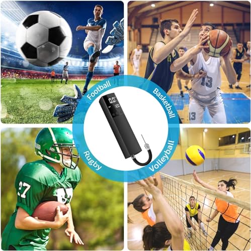 Electric Ball Pump with Digital Gauge - Portable Inflator for Sports Balls