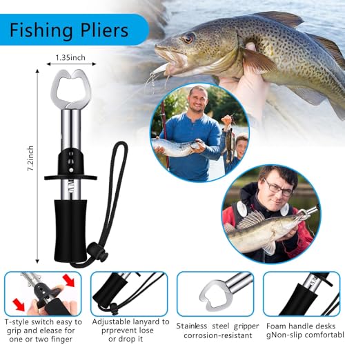 Sosation 134 Pcs Fishing Tackle Kit with Pliers & Accessories - Blue / Fresh Style