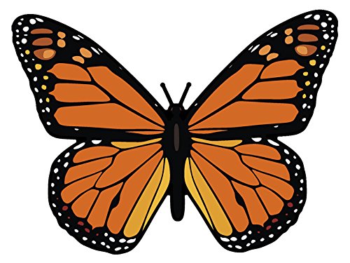 Monarch Butterfly Sticker - Weatherproof Vinyl Decal 3x4 Inch