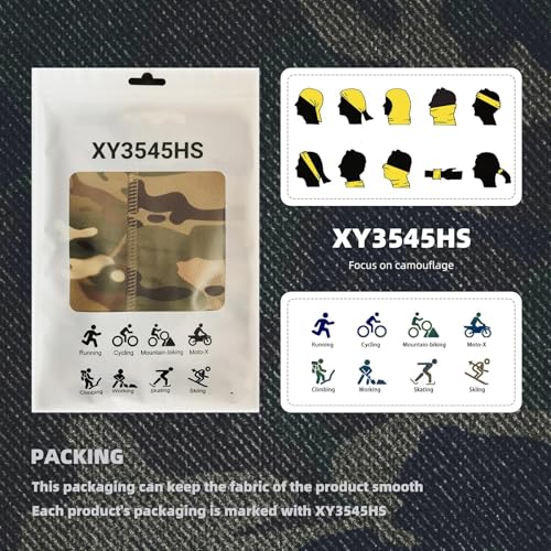 Camo Balaclava Face Mask - Windproof, UV Protection, Camo Cp Desert