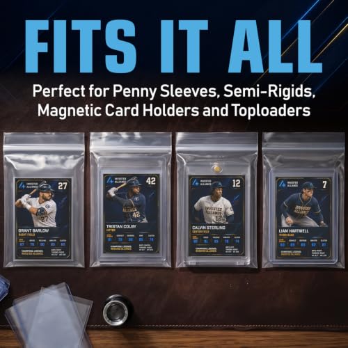 100 Count Resealable Team Bags for Trading Cards - High Clarity Sleeves