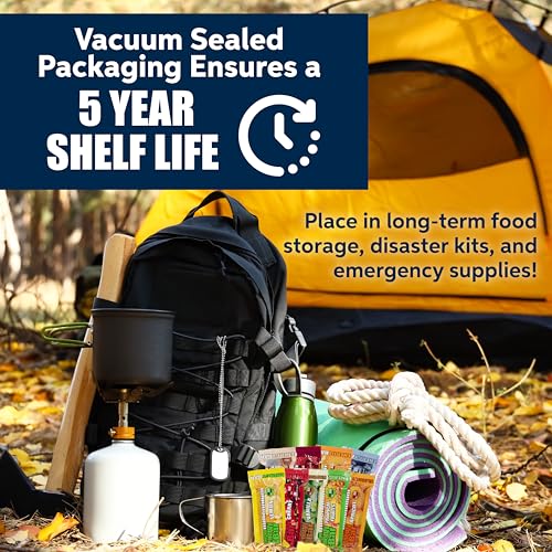 SOS Food Lab Emergency Food Bar (9 Energy Bars, 9 Assorted Flavors) - 400 Calorie, Low Sodium, Nutrient Dense Millenium Bar - Ready to Eat, 5 Year Shelf Life Survival Food for Disaster Preparedness