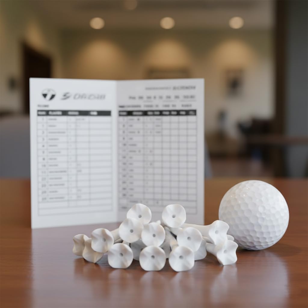 Hampton Distribution White Plastic Golf Tees, 100 Count, Golf Tees 3 1/4 Inch