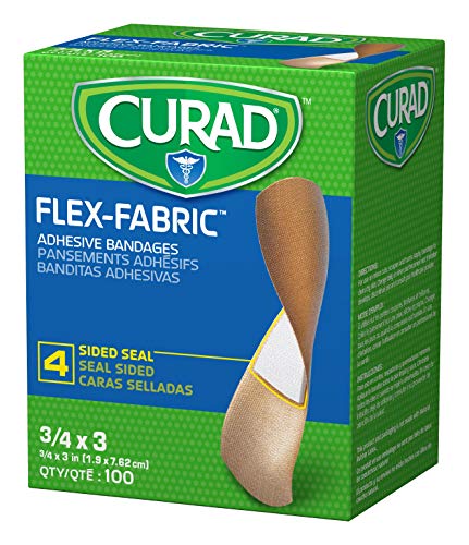 Flex Fabric Adhesive Bandages - 3/4" x 3" - 100 Count Box