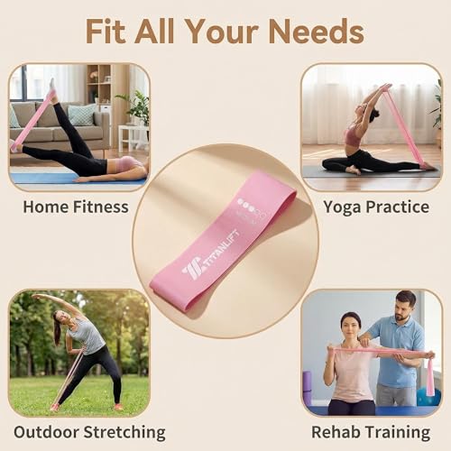 Elastic Loop Resistance Bands for Strength Training - Pink