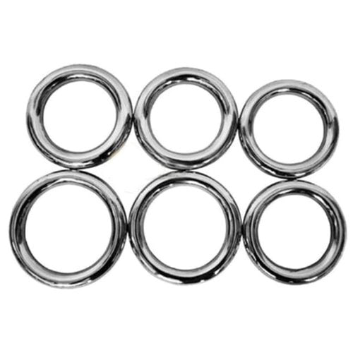 A Pair 2 Pcs Wing Chun Stainless Ring YeWen Sau Sticky Hand Strength Training Stainless Steel Ring Wing Tsun Siu Lum Ring Kung Fu (Silver White, 2.95'')