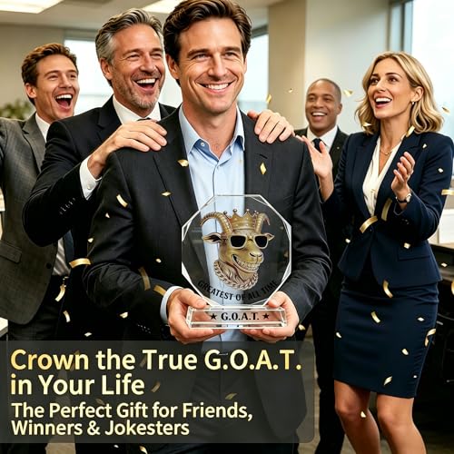 5-Inch G.O.A.T. Acrylic Trophy - Fun Fantasy Football Award
