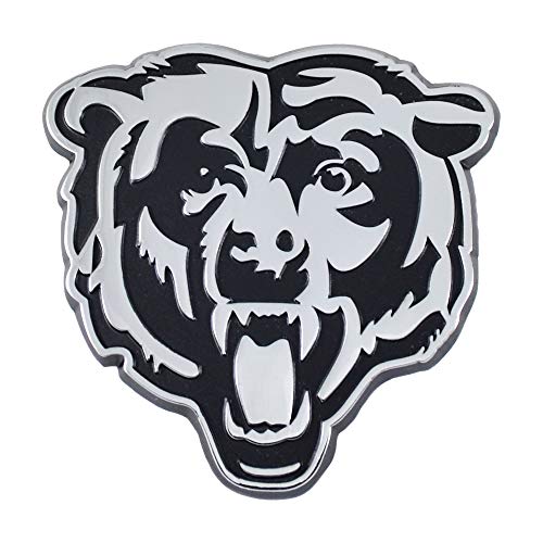 Chicago Bears Chrome Emblem - 3" x 3" Unisex-Adult