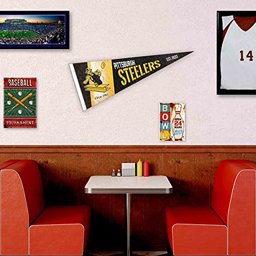 Pittsburgh Steelers Vintage Retro Pennant Flag - 12x30 in
