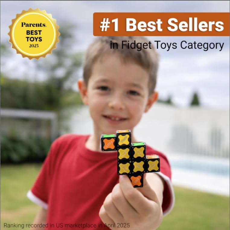 TOSY Magnet Cube 2x2 - 2-in-1 Puzzle & Infinity Cube | Glow with UV Flashlight, Perfect Easter Gift for Kids