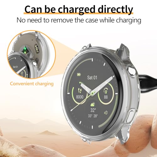 Soft TPU Screen Protector Case for Garmin Venu 4 41mm - Clear 4 Pack
