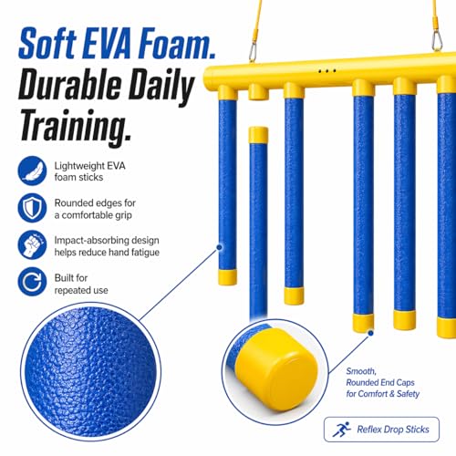 Reflex Drop Sticks Challenge - Adjustable Speed Reaction Training Tool