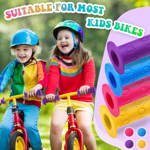 Non-Slip Rubber Bicycle Handlebar Grips - Purple