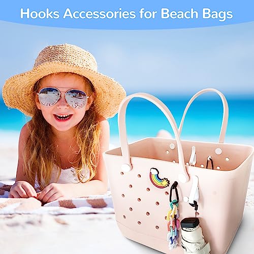 4Pcs Hooks Set for Bogg Bag - Pink Carabiner Key Chain Holder
