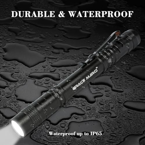 Tactical USB-C Rechargeable Pen Light with 3 Modes, Clip, IP64 Aluminum