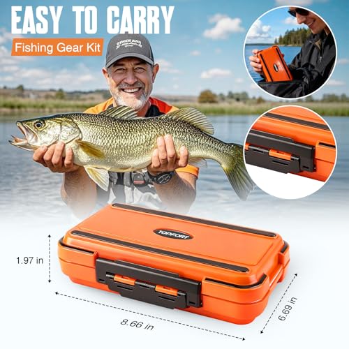343pcs Fishing Accessories Kit with Tackle Box - Includes Hooks, Sinkers, Weights & More