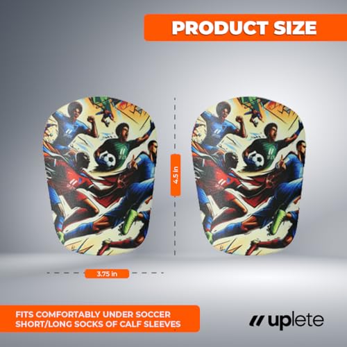 Mini Soccer Shin Guards for Kids & Adults - Lightweight Protective Pads