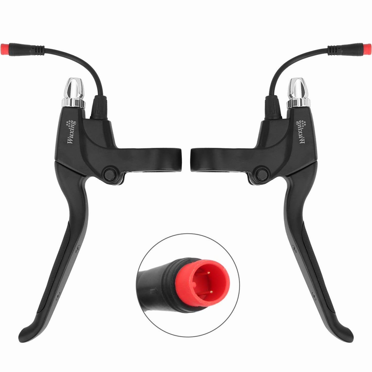 Yungeln Scooter Brake Handle Lever,Left Right Brake Lever Set Compatible with KUGOO M4 M4 PRO Aluminum Alloy Brake Handle with 2pin Connector