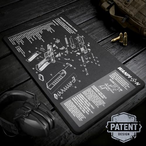 20x12 Inch Gun Cleaning Mat - 6mm Thick Non-Slip Pistol Maintenance Pad