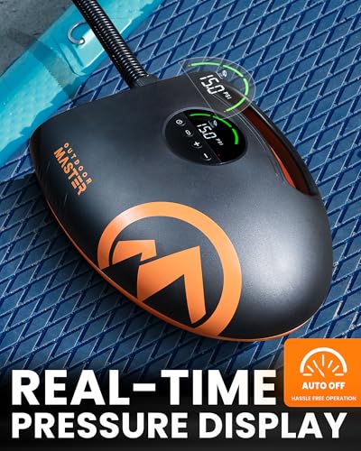 Electric Paddle Board Pump - 88.8Wh Rechargeable SUP Inflator with Auto-Off & Digital Display