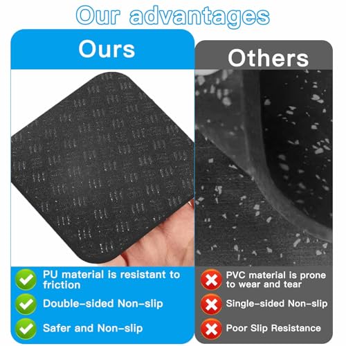 High Density Non-Slip Treadmill Mat Pads - 4x4 Inch, 4 PCS