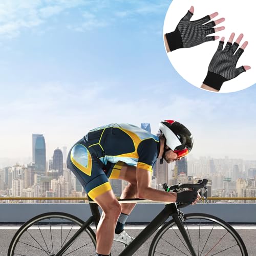 Breathable Fingerless Work Gloves - Lightweight Cycling & Gym Gear, 2 Pairs