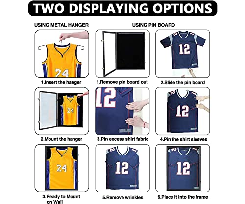 Lockable Shadow Box Jersey Frame for Sports Memorabilia - 31.25" x 23.25"