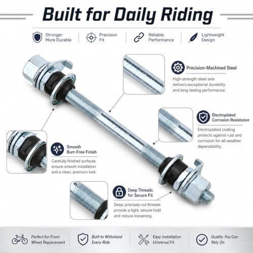 140mm Bike Axle Kit - 5/16 inch for Multi-Speed Bicycles