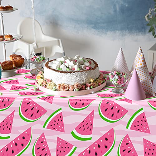 Watermelon Tablecloth Set - 2 Pieces, 54 x 108 Inches, Pink - Medium