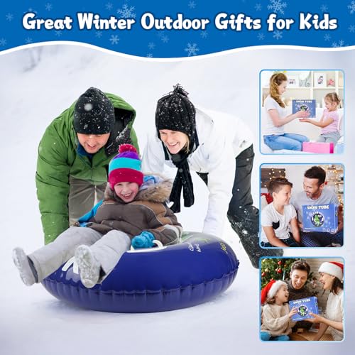 36" Inflatable Snow Tube for Kids - Dinosaur Design