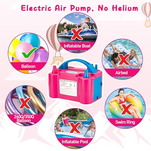 Electric Balloon Pump - 110V 600W Dual Nozzle Inflator for Parties