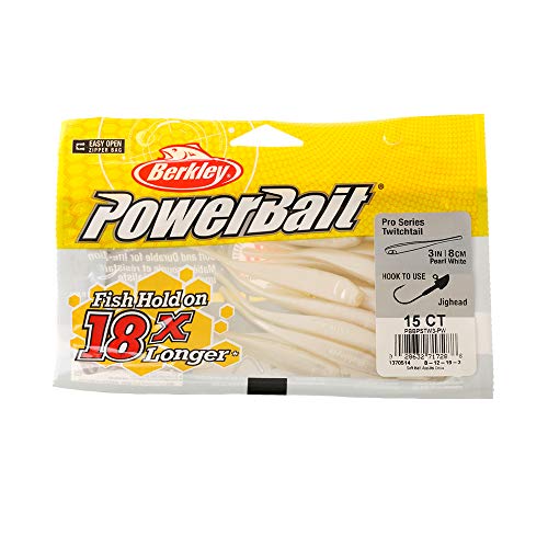 PowerBait Pro Twitchtail Minnow Fishing Bait - Pearl White, 3in
