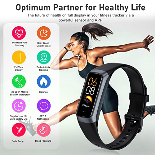 Fitness Tracker with Heart Rate, Blood Oxygen & Sleep Monitor