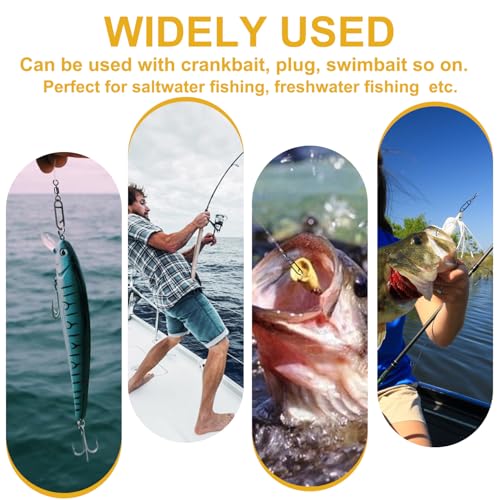 ENERHIKE 70Pcs Fishing Snaps & Barrel Swivels Set - High Strength Tackle for Saltwater & Freshwater