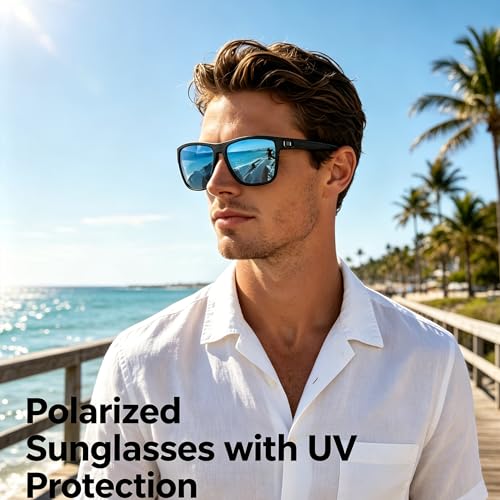 Polarized Sunglasses for Men - 3 Pack UV Protection Shades