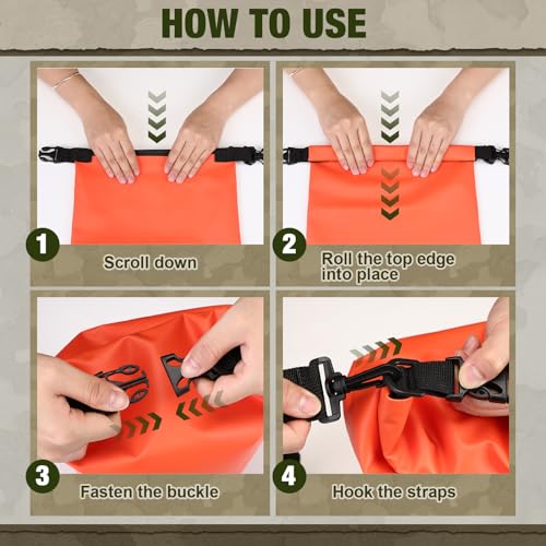 Foilswirl 20L Bear Food Hanging Bag for Camping Ultralight Waterproof Orange