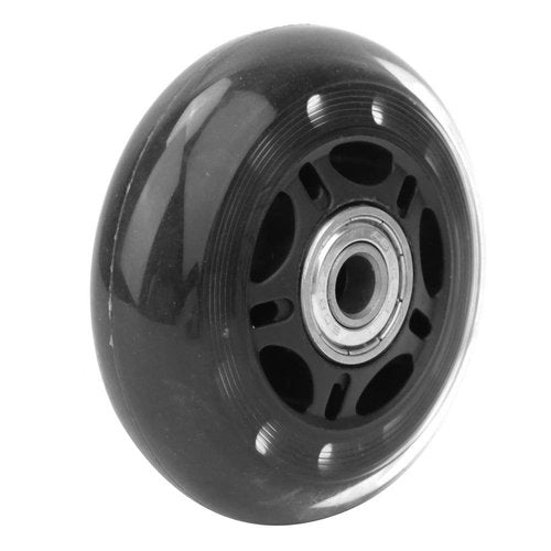Kadimendium Roller Skates Replacement Wheels Silent PU 3in Skates Luggage Cart Accessories Black Board Caster Board with 608ZZ Bearing for Luggage Cart Skates