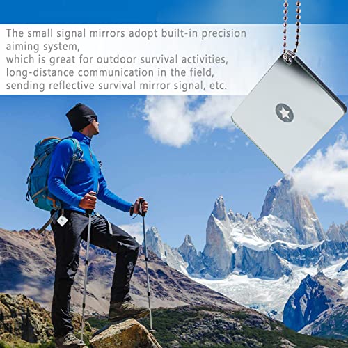 Emergency Survival Signal Mirror - 2 Pack, 3x2 Inch Acrylic