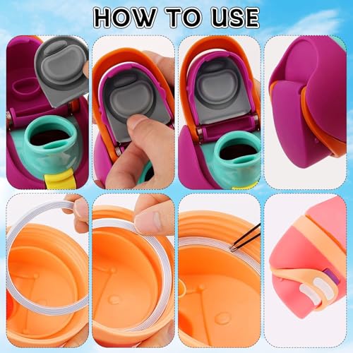 Replacement Lid Seal & Stopper Kit for Water Bottles - 2 Complete Seal Kit