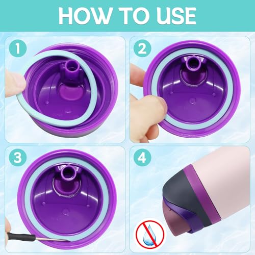 Silicone O-Ring Replacement Gasket for Water Bottle Lids - 4-Pack Blue