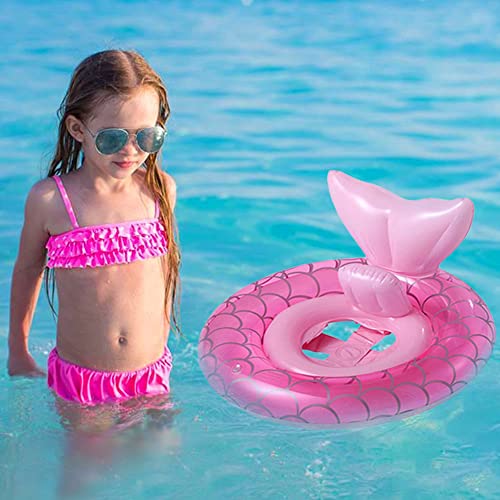 Baby Swimming Pool Float with Seat - Pink Mermaid Design